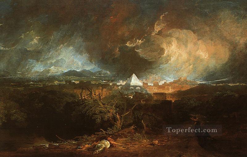 The Fifth Plague of Egypt 1800 Romantic Turner Oil Paintings